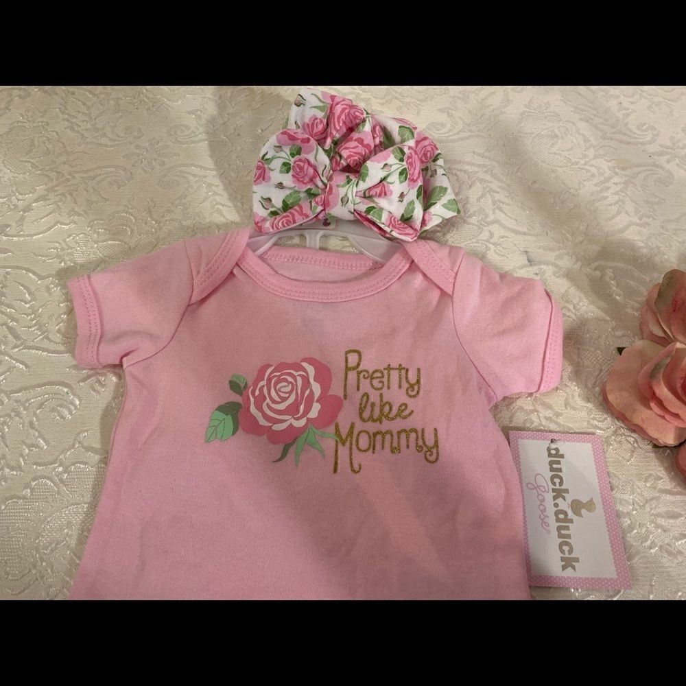 🎉Girls Duck Duck Goose Matching Set Size:6-9M - Picture 3 of 11